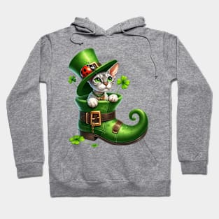 Devon Rex Cat Shoes For Patricks Day Hoodie